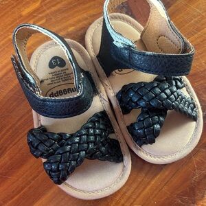 Myggpp Braided Black Kids Sandals Size 13
